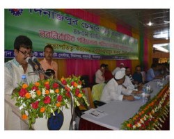 Dinajpur Chamber Senior Vice President Md. Anwarul Islam addressing to 48 AGM held on Green View Community Center